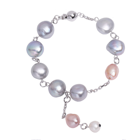 Pearl Silver Bracelet B0021Pea