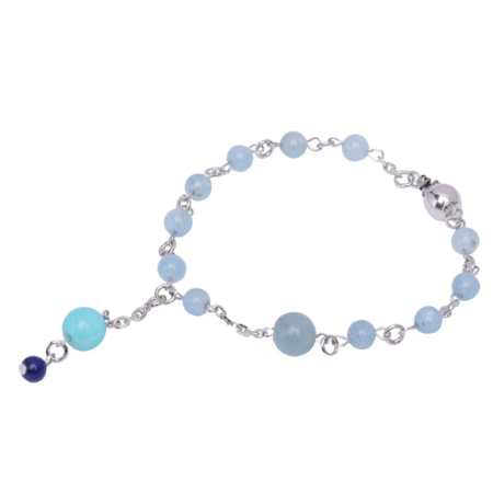 Aquamarine Silver Bracelet B0054